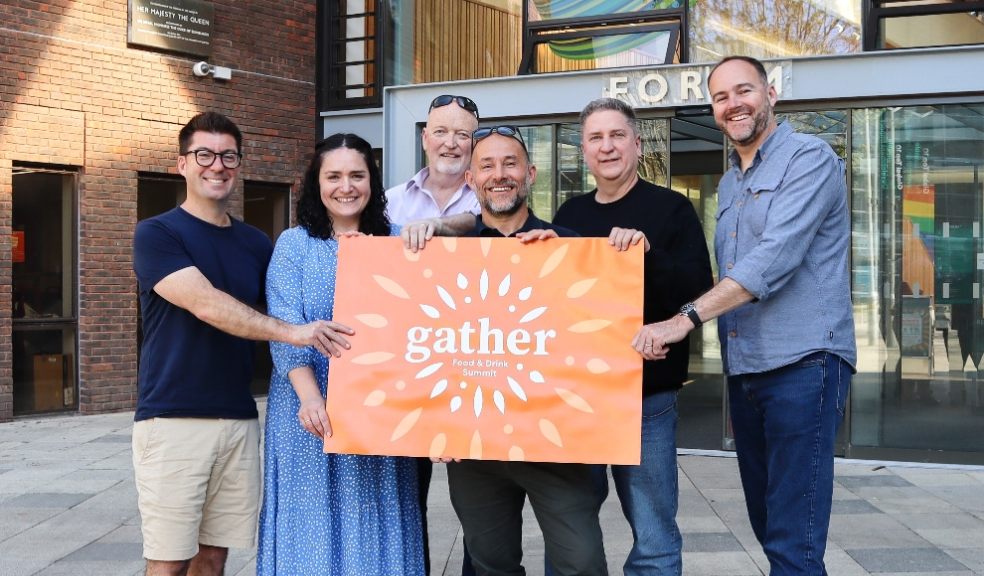 Mark Girvan (Buddy Creative), Kate Ripen (Food Drink Devon), Prof Matt Lobley(University of Exeter), Greg Parsons (Food Drink Devon), Prof Harry G West (University of Exeter) and Tim Ball (Food Drink Devon).