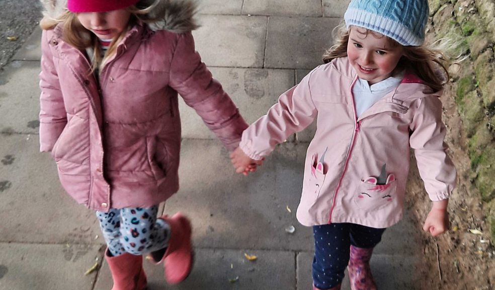 Isla and Ivie in training for the event. Credit : Ricky Cowtan