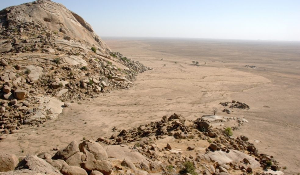 Photography by David Haberlah: The margin of a large dried lake in the White Nile Valley floor.