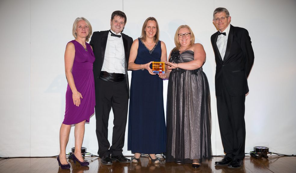 (left to right): Arctic explorer Ann Daniels, Richard Baker of sponsor Stephens Scown, Mellony Kirby and Helen Scott (Cofton Holidays Directors) and travel journalist, Simon Caulder.