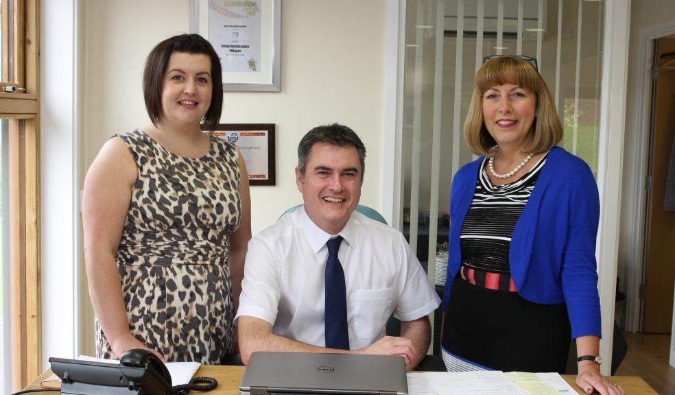 News sales advisors Carolyn Randall and Emma Chave join Site Sales Manager David Smith at Milbrook Villages