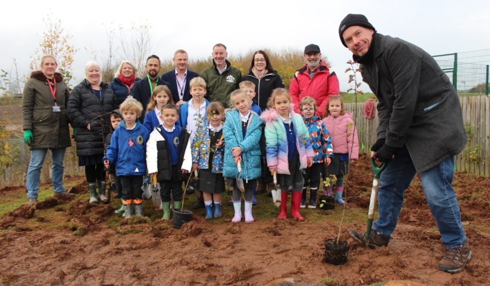 Tree planting at Monkerton School.