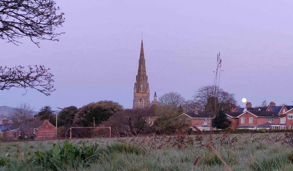 Mount Radford Lawn playing field in St Leonards with its permanent goalposts.