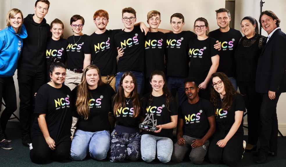 Actor Will Poulter with the Exeter NCS group