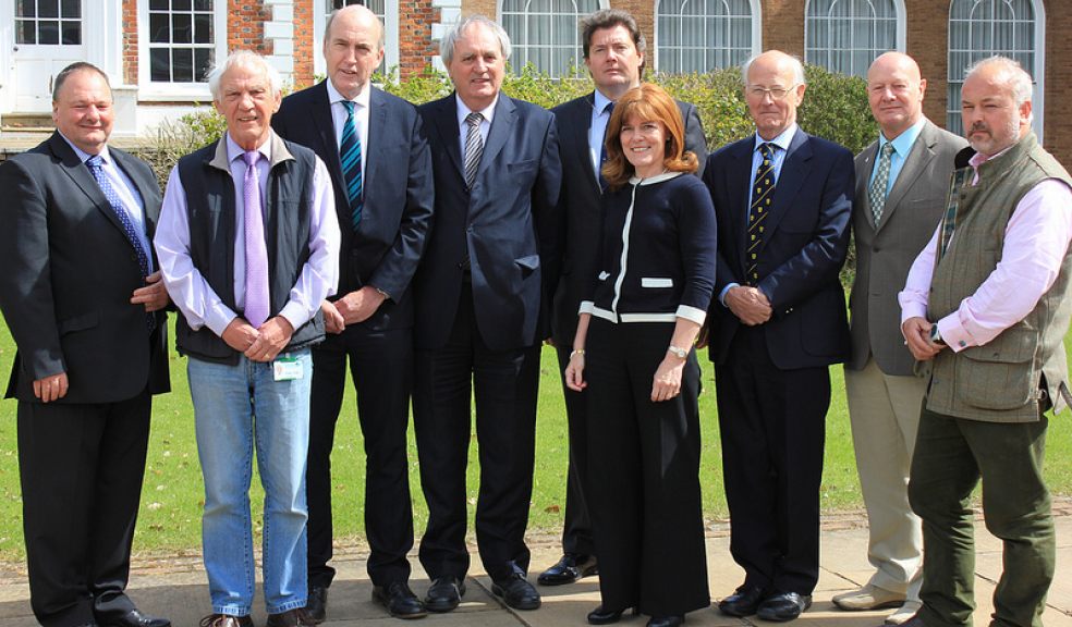 From left to right: Cllr Stuart Barker; Cllr Roger Croad; Cllr Stuart Hughes; Cllr John Hart; Cllr Andrew Leadbetter; Cllr Andrea Davis; Cllr John Clatworthy; Cllr Bary Parsons; Cllr Will Mumford