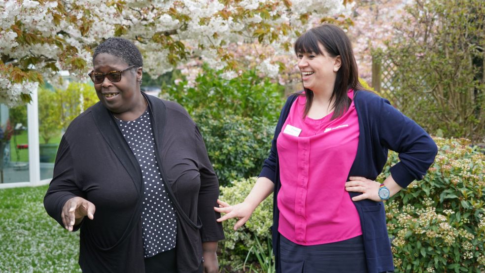 Heart2Heart participant Allison with her Hospiscare nurse Harriet