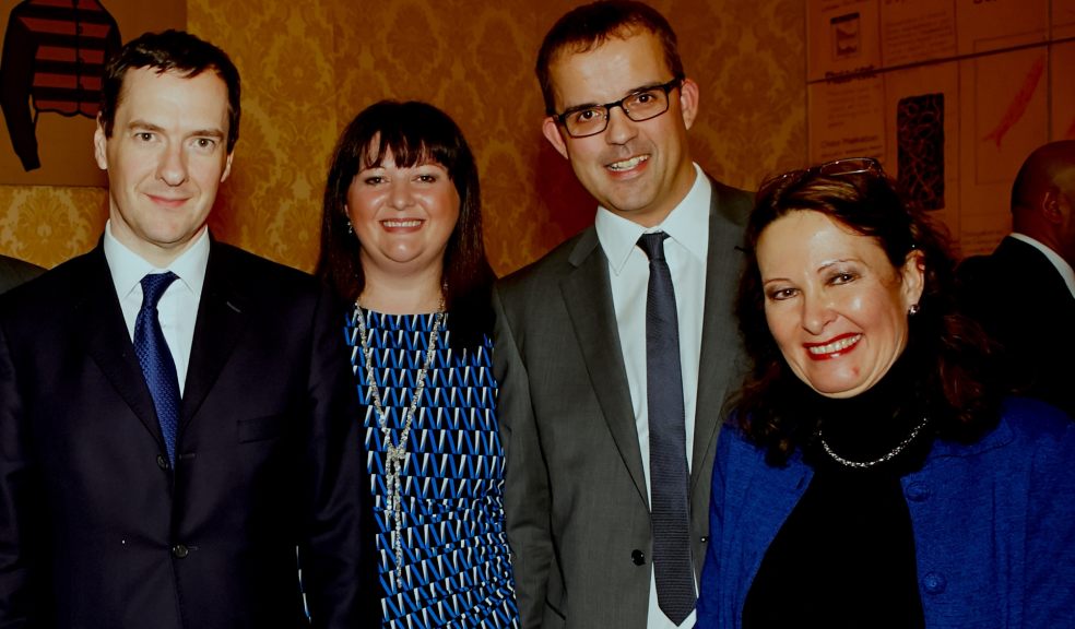 Chancellor of the Exchequer George Osborne, Alistair Gleave, Penelope Gleave, Anne Marie Morris MP