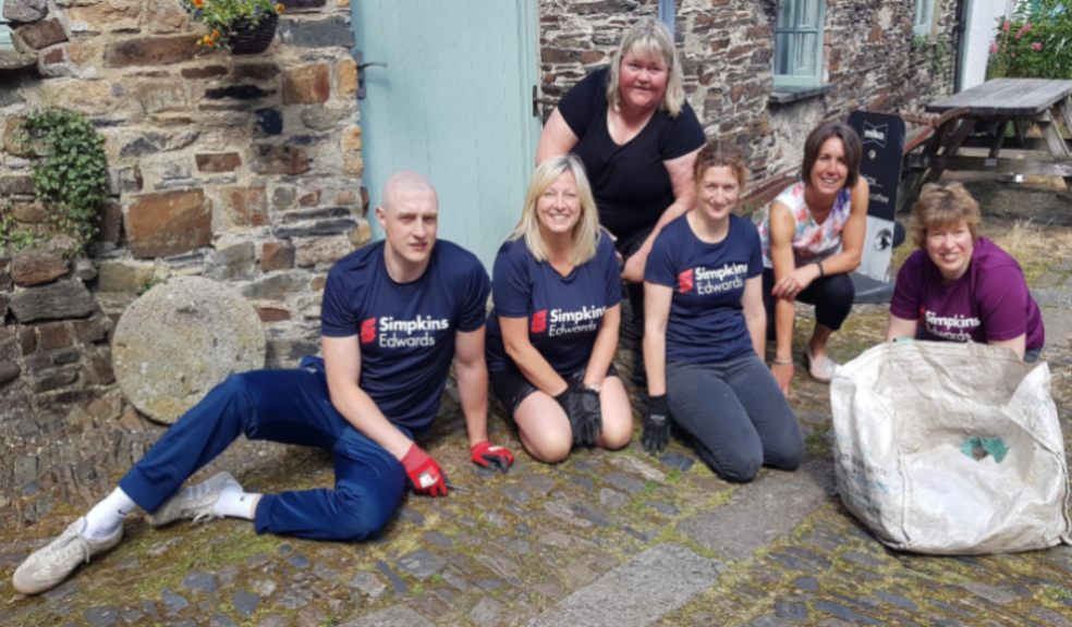 Simpkins Edwards' team of volunteers accompanied by Museum of Dartmoor Life Manager Keri Quertier.