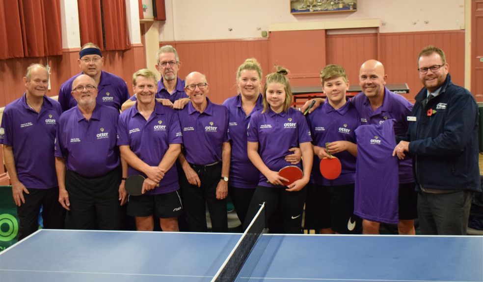 Table Tennis Club and John Giblin (far right)
