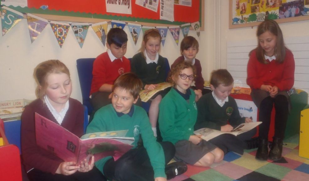 Children from all four schools collaborating together.