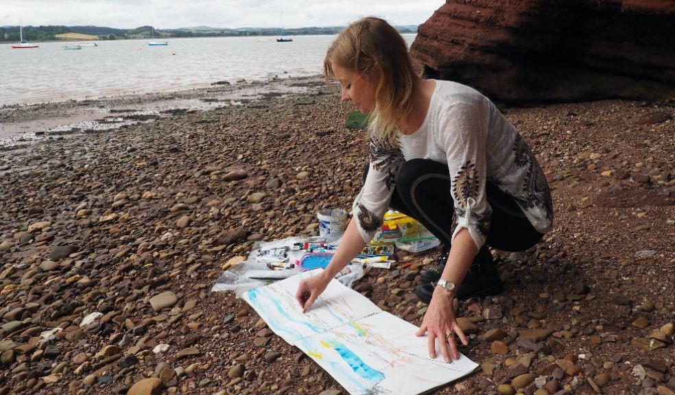 Jayne Farleigh painting en plein air in Lympstone