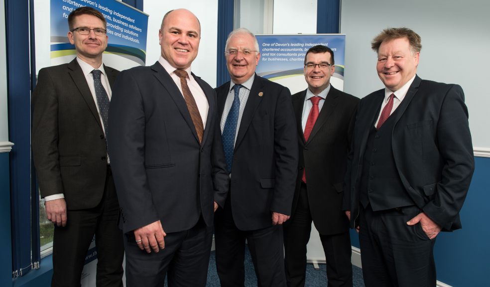 Paul Lewis with Managing Partner Neil Curtis and the Exmouth Partners