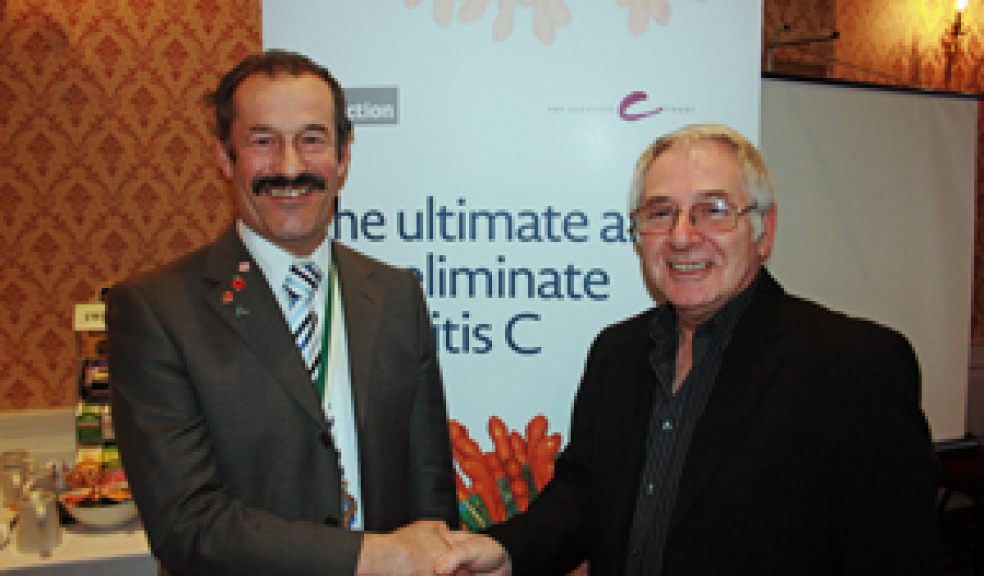 Percy Prowse (Lord Mayor of Exeter) and Len Gooblar (Abbvie)