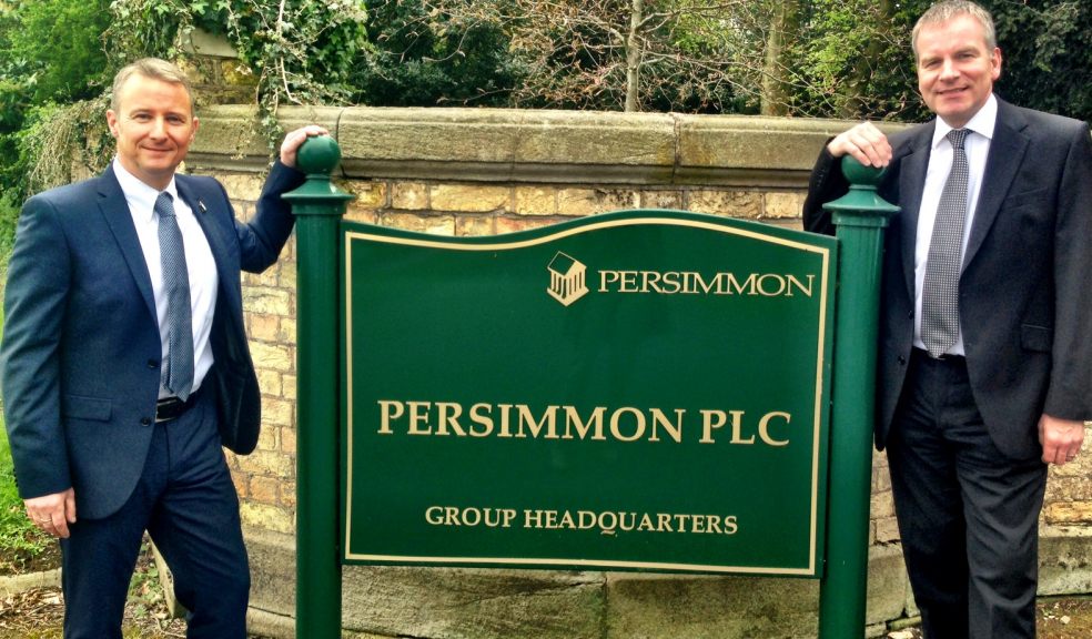 Tommy Watson left alongside Persimmon's HR director Richard Latham