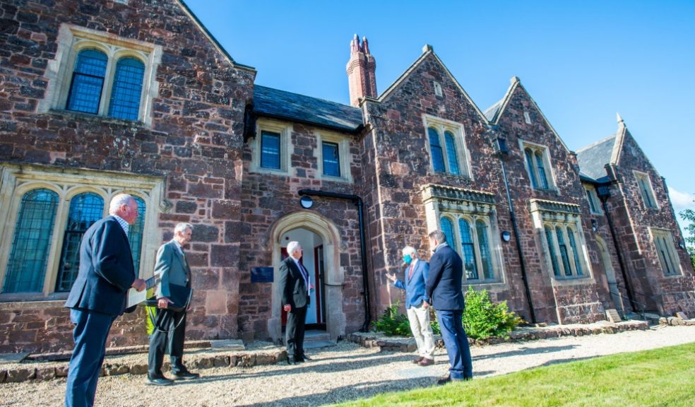 L-R: Alan Williamson Chairman of Exeter Homes Trust Directors board, Lord Mayor Cllr Peter Holland, Steven Sitch General Manager of Exeter Homes Trust, architect Russ Palmer and Dave Hitt Managing Director of Fifields Building Services.