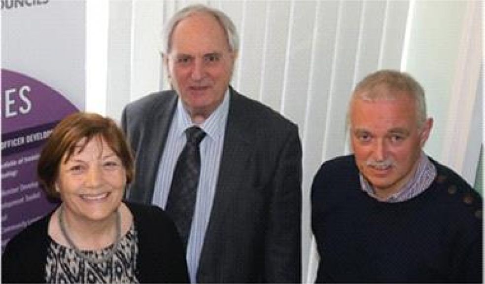 Pictured: John Hart (centre) with deputy chair Steve Jordan and one of the vice chairs Helen Holland.
