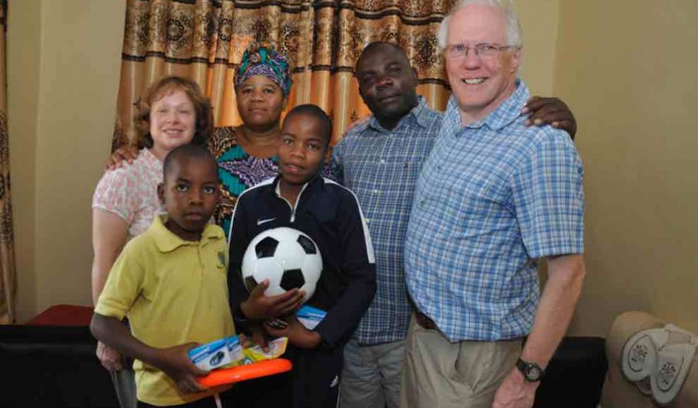 The Farries with the family of their sponsored child in Tanzania. November 2018 