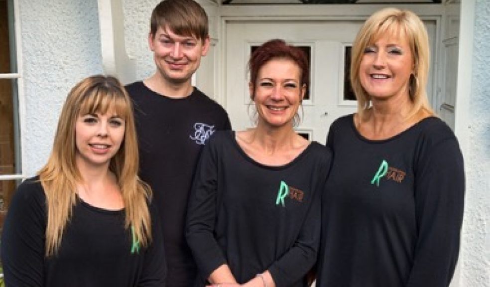 Bec is pictured second from the right