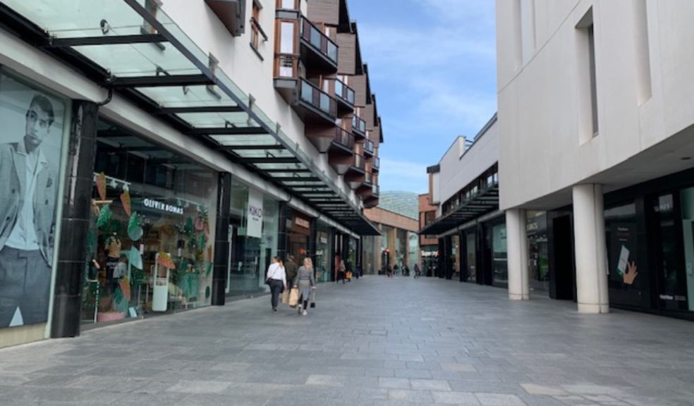 Princesshay, just before lockdown Exeter