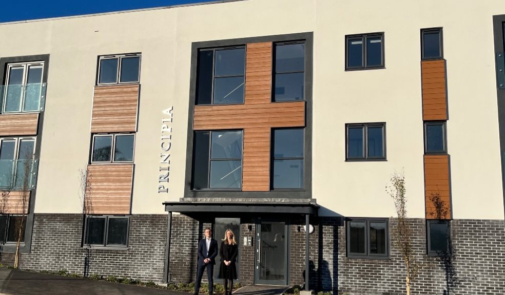 Lauren England-Shepherd and James May opening the doors to Principia