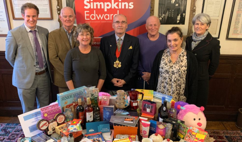 Barnstaple Really Big Quiz: James Welton, Partner at Simpkins Edwards; Geoff Goldsworthy of Age Concern; Jan Marshall of See Hear Centre; Mayor of Barnstaple, Cllr Alan Rennles; Colin Brown of  See Hear Centre; Louise Lecky-Thompson, Civic and Ceremonial Manager for the Mayor’s office, Jilly Watson, Partner at Simpkins Edwards.