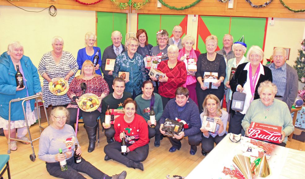 Pictured are the raffle prize winners at Wonford Community Centre in Exeter on Tuesday 14th December. Picture by Paul Hamlyn
