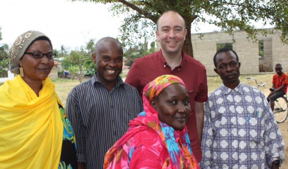 Stuart Busby, head of Redhills, with teachers from Magaoni School