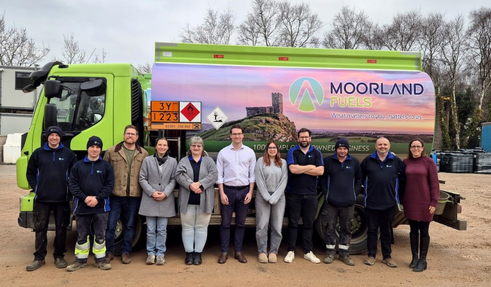The Moorland Fuels team in front of a fuel tanker