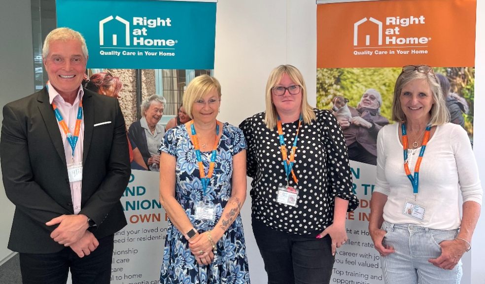 From Left - Right: Managing Director Tony Macrae, Katie’s mum Anne Charles, Manager Katie Derrick and CareGiver Belinda Blackwell.