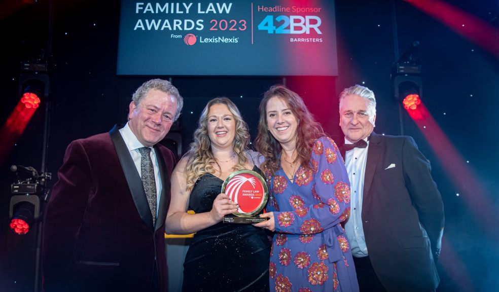 Receiving the award from Rory Bremner