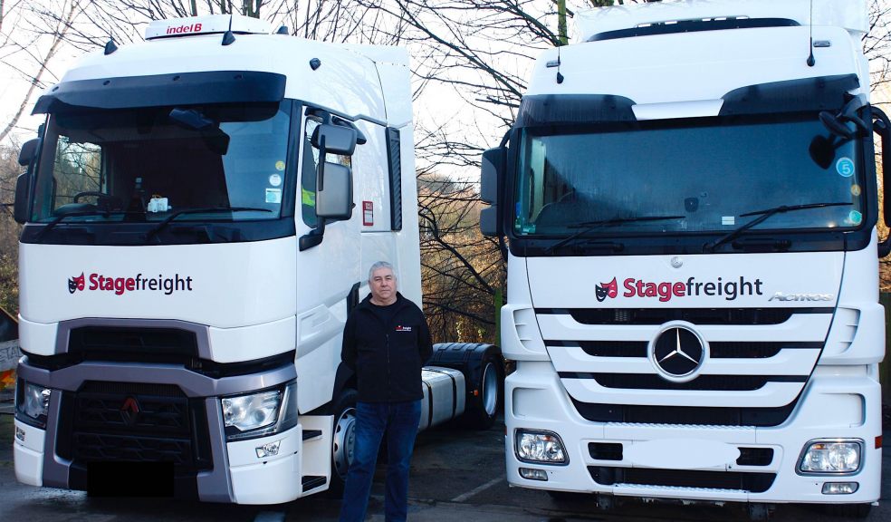 Ross Hemsworth with Stagefreight trucks 