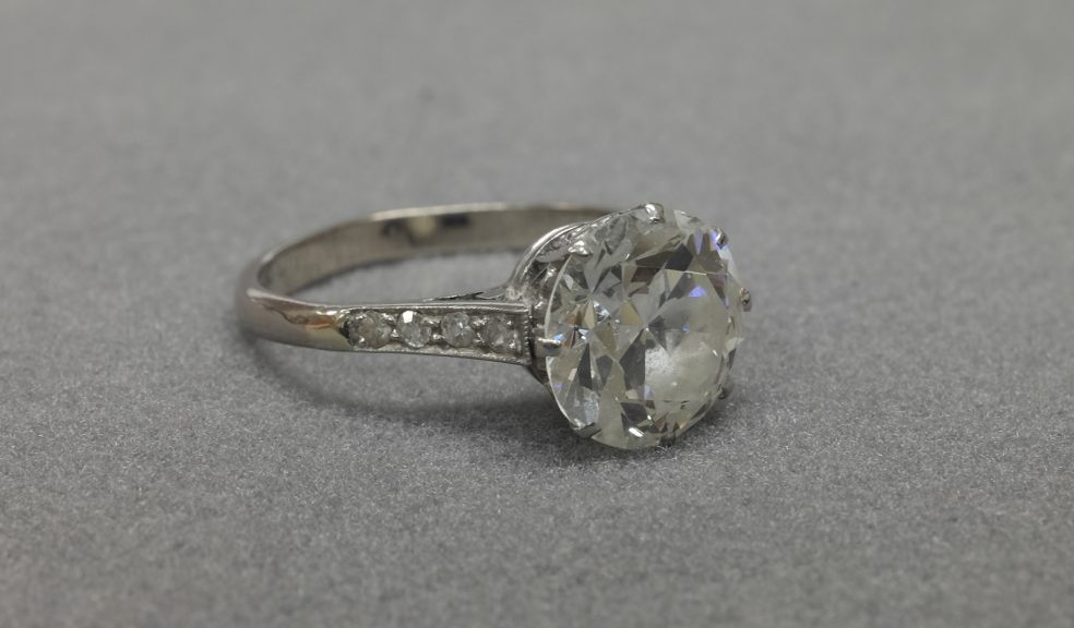 Solitaire diamond ring sold for £20,000 at Potbuys' antique auction
