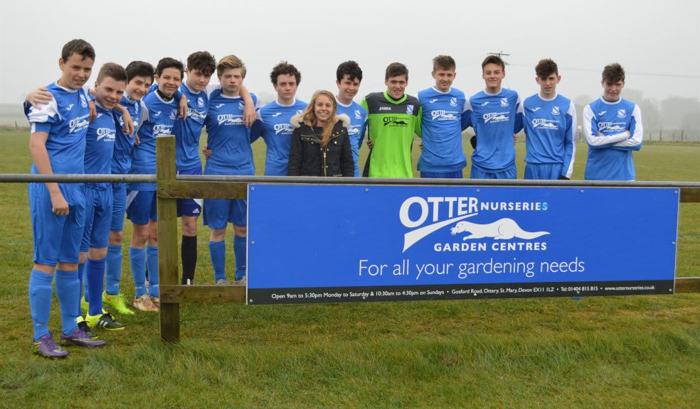 Otter Nurseries' Sabine Taylor with U15 squad