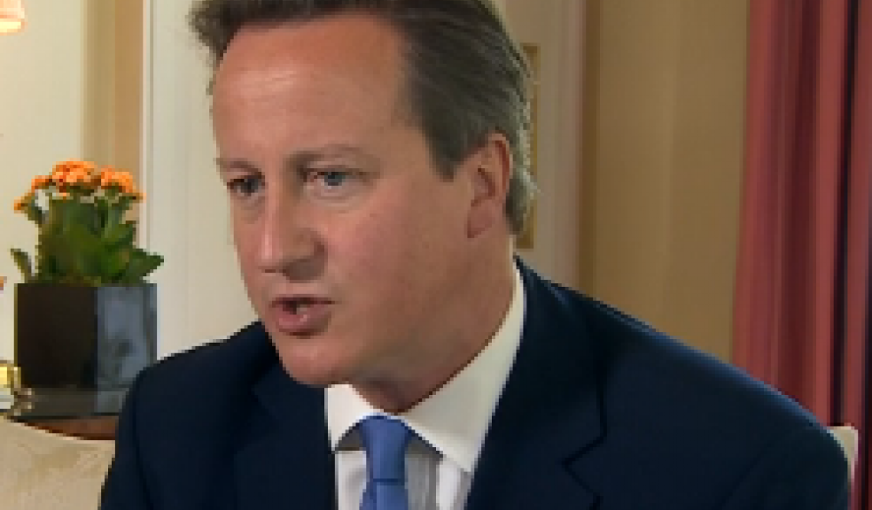 Mr Cameron speaking to the BBC