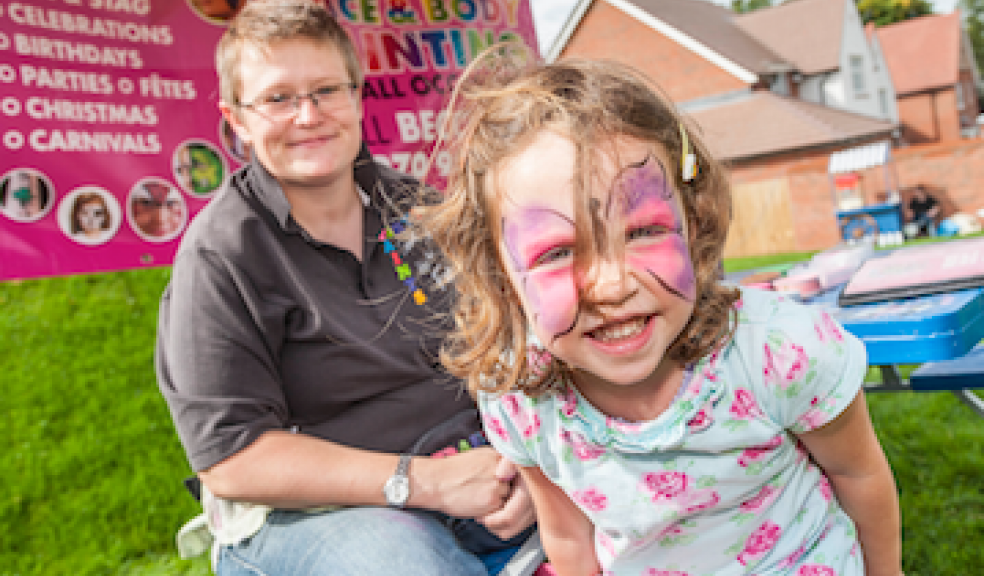 Kate from Party Paints and Lilia Hardie at Redrow's Family Fun Day at The Harringtons