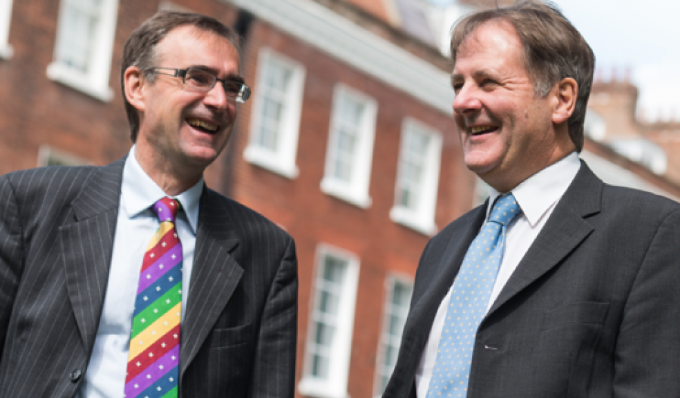 Photograph shows (left to right): Michael Beadel and James Keliher from Stephens Scown