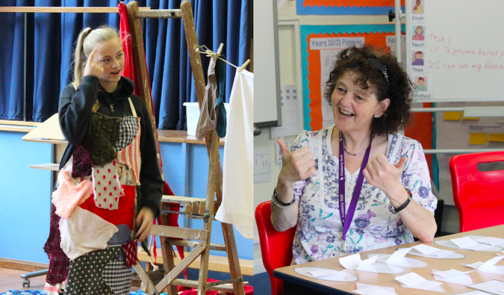 Tonight’s Devon performance Awards will recognise the dramatic talents of Exeter Deaf Academy’s Molly (left) and Deb (right). Photo: Credit Exeter Deaf Academy.j