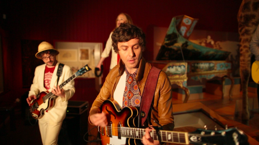 The Loft Club at RAMM – filming below Gerald the giraffe in the Case Histories gallery.