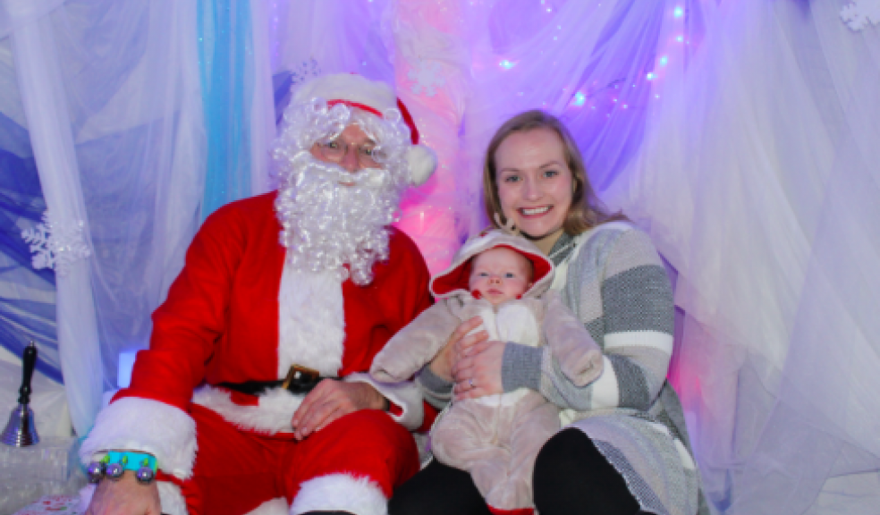 Annabelle and Helen meet Santa