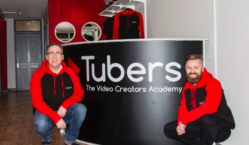 Jim Rowe and Nick Ellison with Tubers reception desk