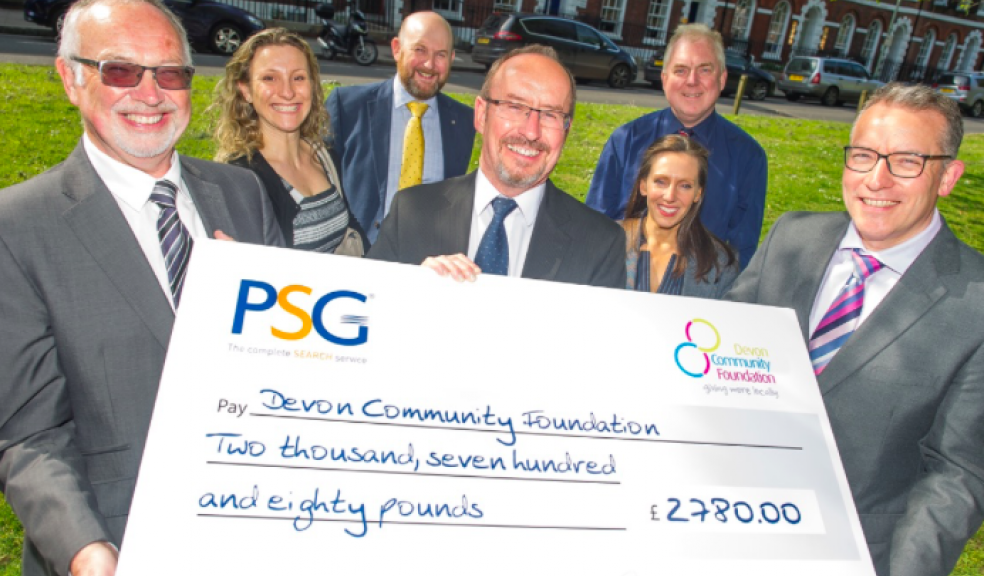 Pictured, left to right: Martin Gill (PSG), Catherine Mathews (Stephens Scown), Tony Steiner (Devon and Somerset Law Society), Andy Towers (PSG), David Charlesworth (WBW Solicitors), Jo Pruden (Browne Jacobson) and Scott Walker (Devon Community Foundation).