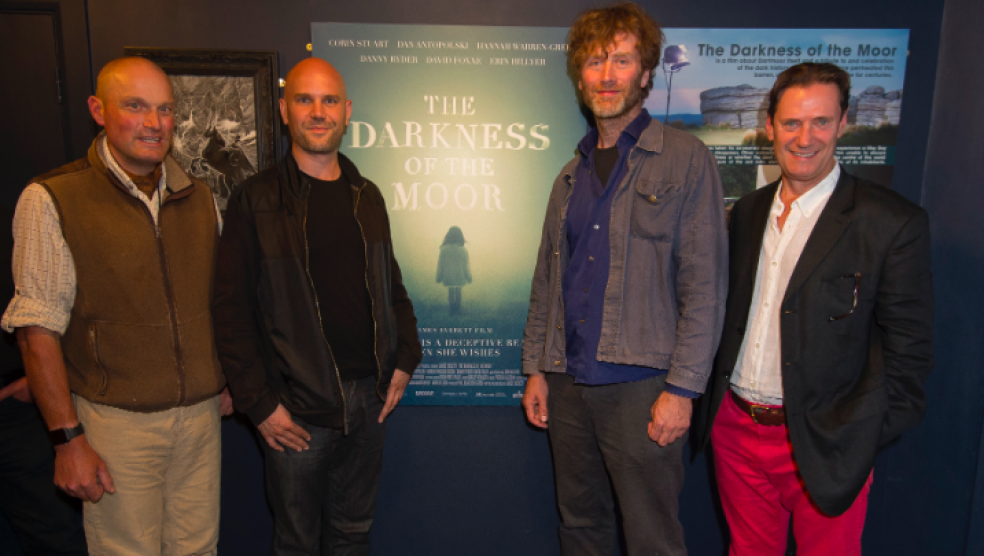 Left to right: Martin Whitley (The Evil Rider stuntman), James Everett (writer / director), Corin Stuart (principal actor) and Paul Olavesen-Stabb (producer).