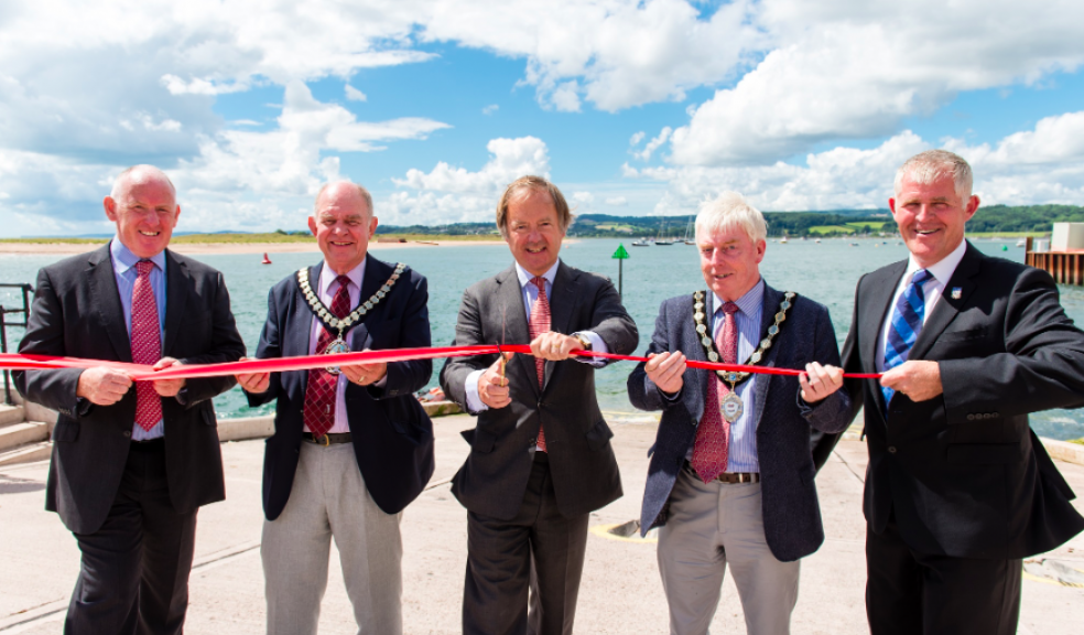 Picture: Cutting the red ribbon is East Devon MP Sir Hugo Swire (centre) with, from left, Mark Williams, Chief Executive of East Devon District Council, Cllr Andrew Moulding, Chairman of East Devon District Council, Cllr Jeff Trail BEM, Deputy Mayor of Exmouth and Cllr John Humphreys, Exmouth Town councillor and East Devon District councillor representing the Littleham ward.
