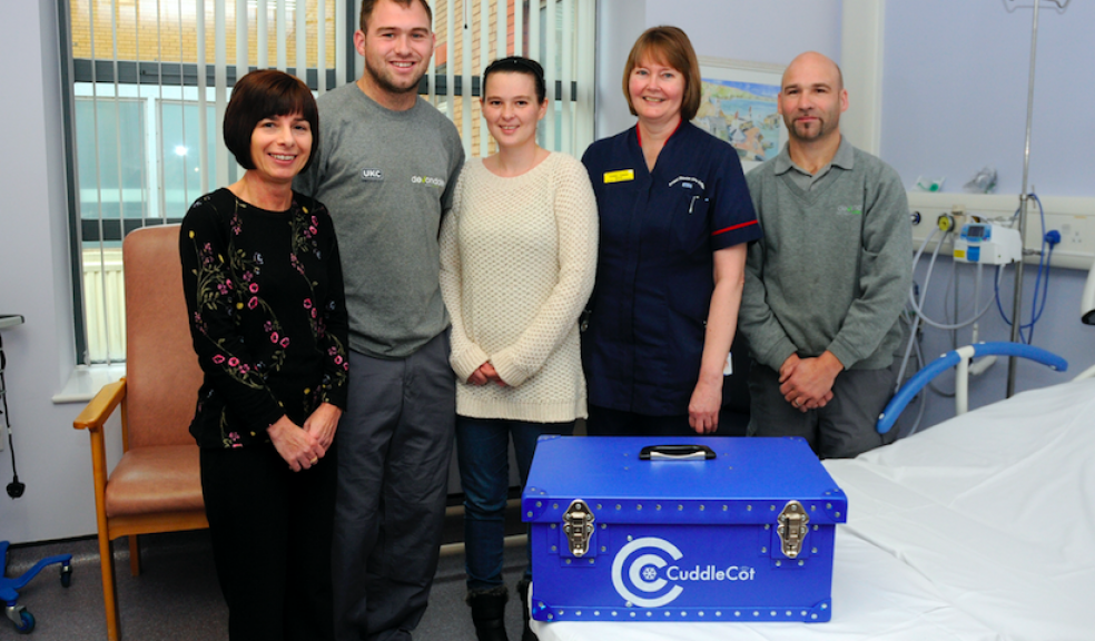 Pictured, left to right: Donna Tap; Ace High; Emma Bolt; Karen Tonkin, Labour Ward Matron; Aaron High.