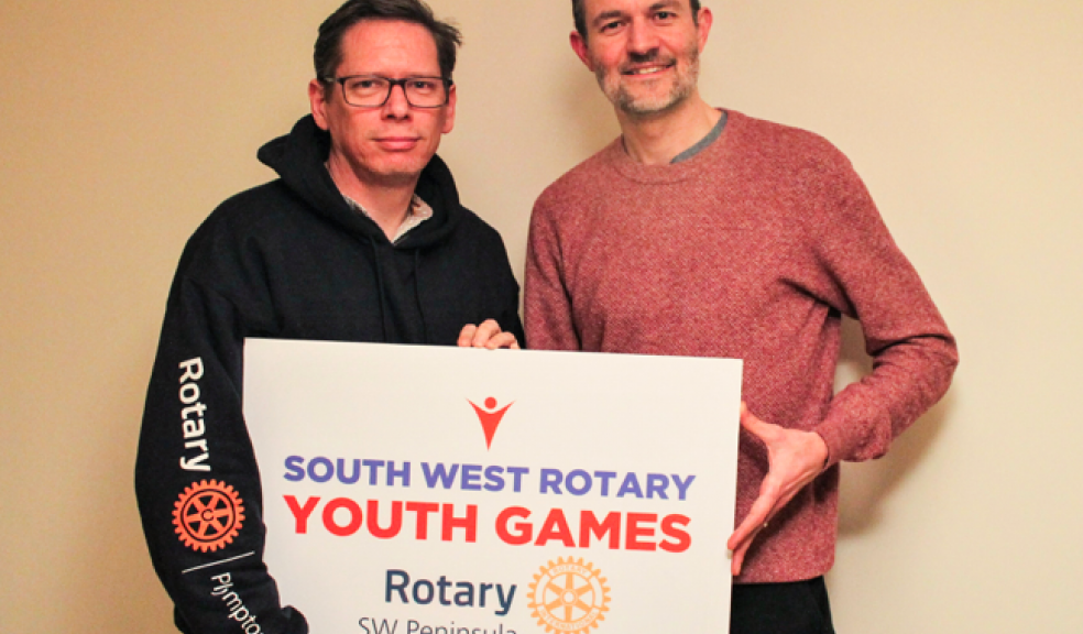 L-r: Darren Hands (Rotary in the South West), Chris Broadbent (South West Youth Games Trust)
