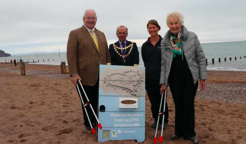 Teignmouth: Cllr Philip Bullivant, Teignbridge District Council’s Executive for Recreation and Leisure; Cllr Paul Burgess, Teignmouth Town Council Chairman; Sarah Holgate, Teignbridge District Council’s Resorts Manager; Cllr Sylvia Russell, Teignbridge District Council’s Ward Member for Teignmouth East