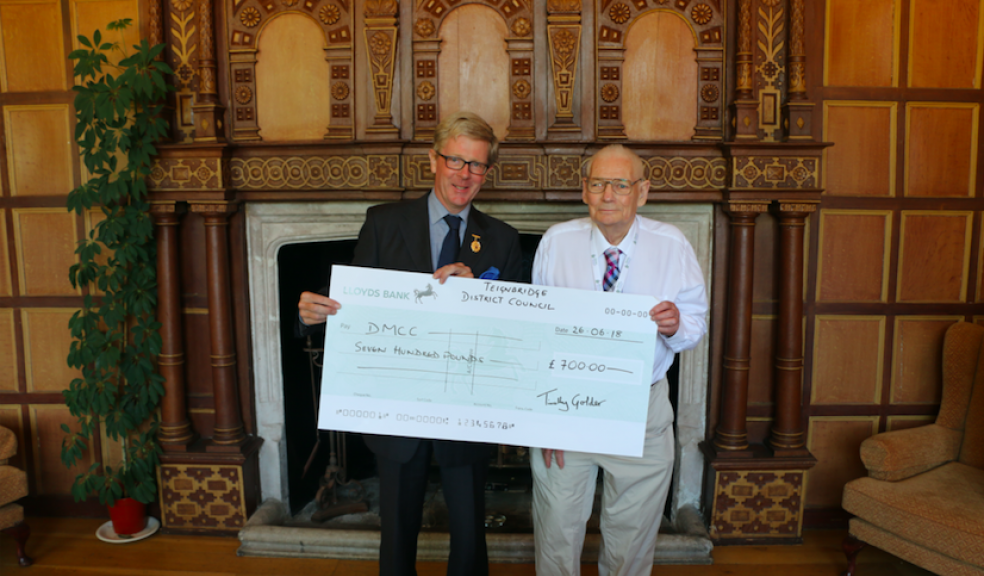 Former Teignbridge District Council Chairman, Councillor Timothy Golder and David Light, Trustee from the Devon Memory Café Consortium.
