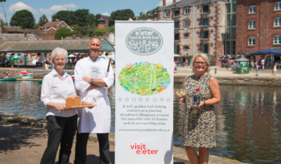 Lucy and Jim Fisher of Exeter Cookery School and Karen Skerratt of Exeter Gin