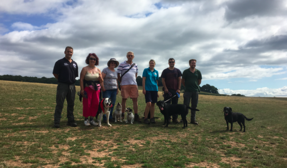 Dog walkers at Dawlish Countryside Park
