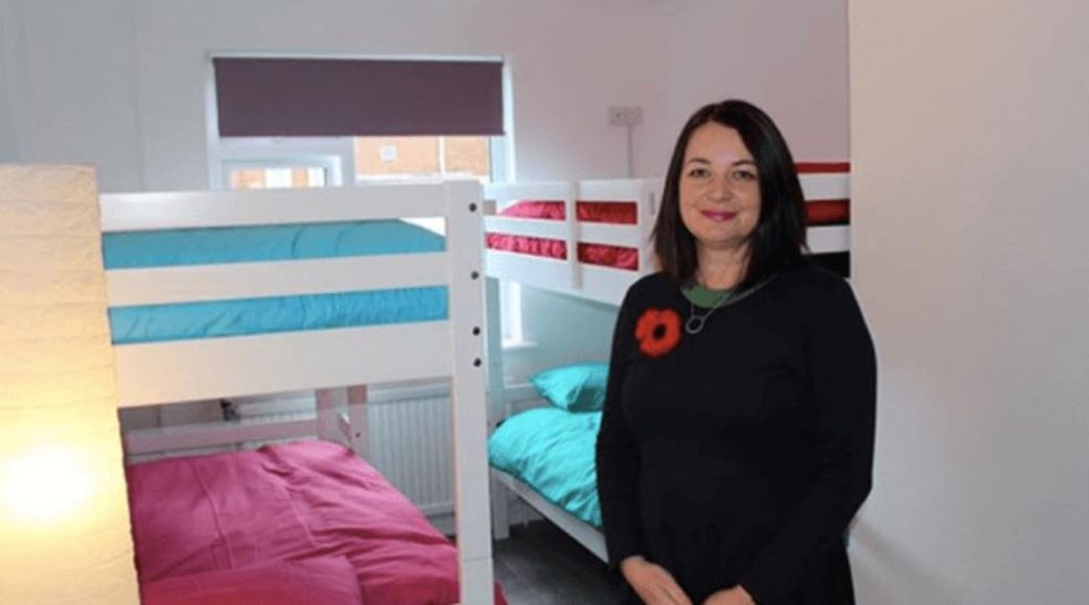 Cllr Emma Morse pictured at the Night Shelter. Photo: Exeter City Council.